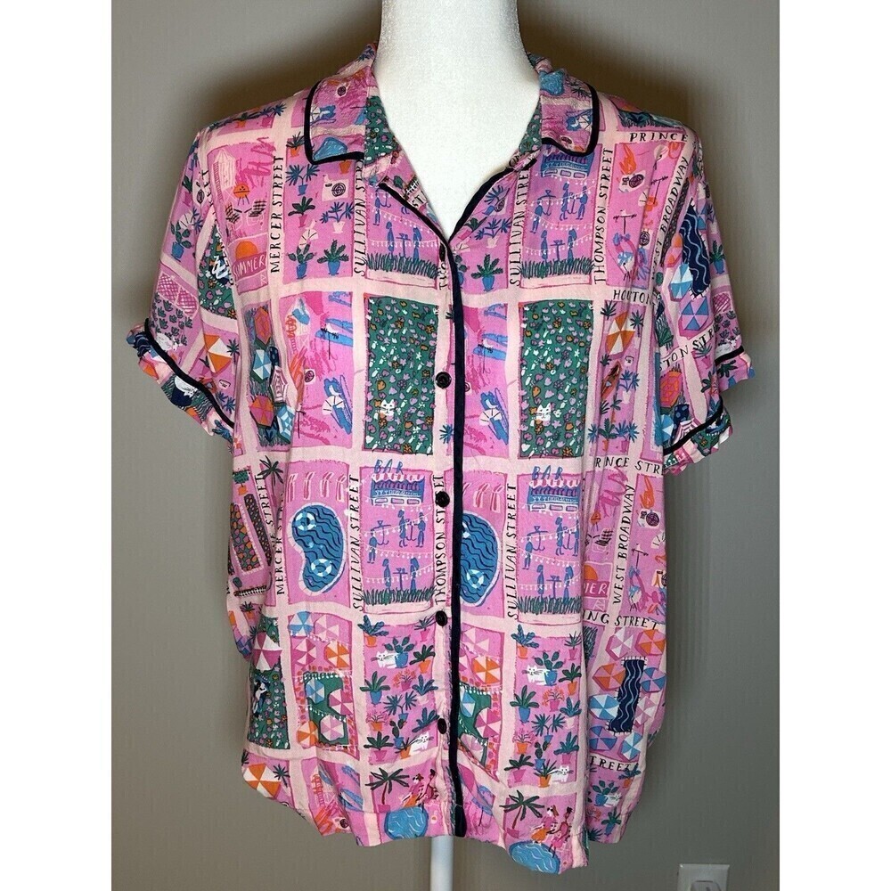 KATE SPADE Rooftop Scene Pajama Top - Size L